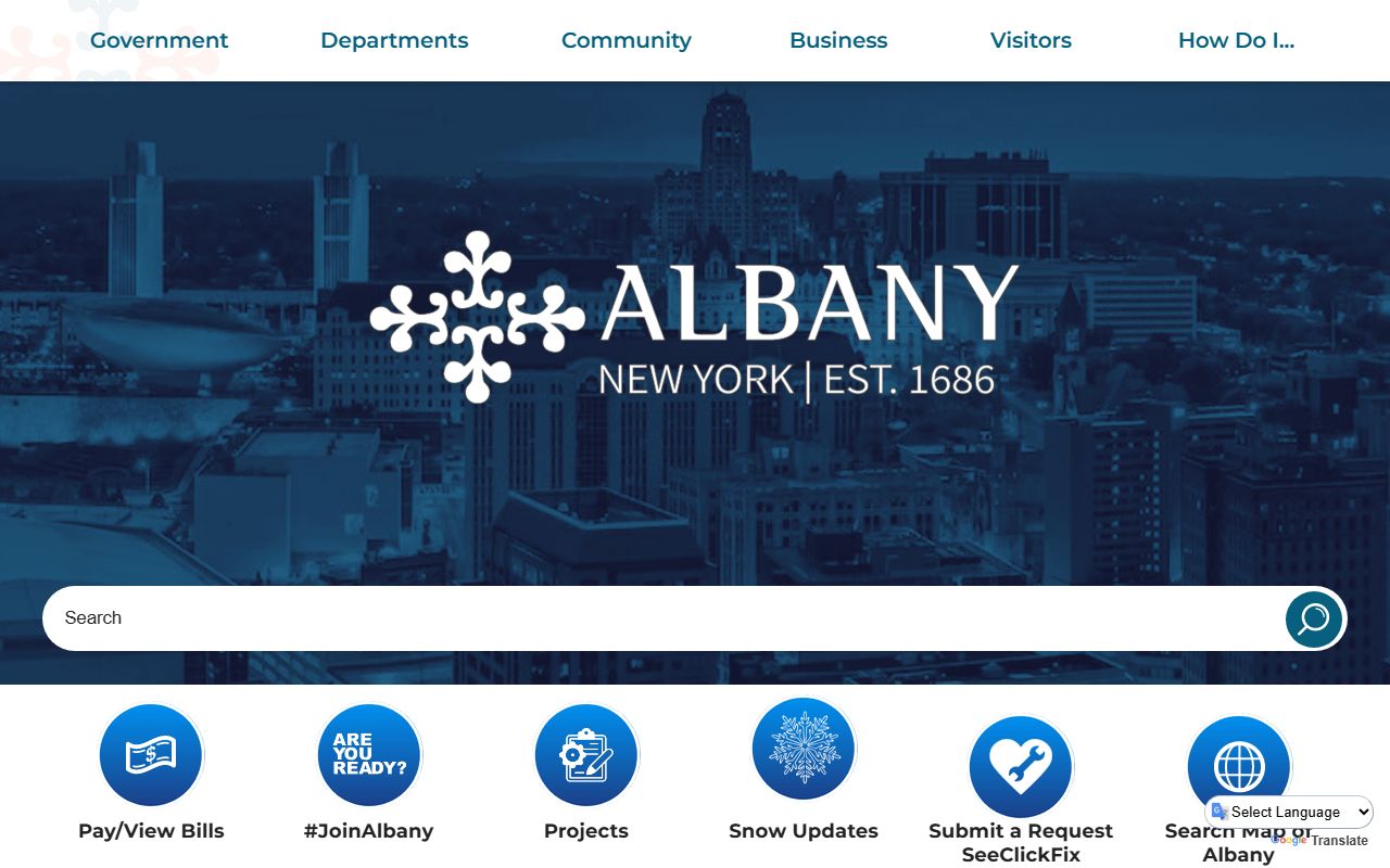 Albany city website booking reports resources