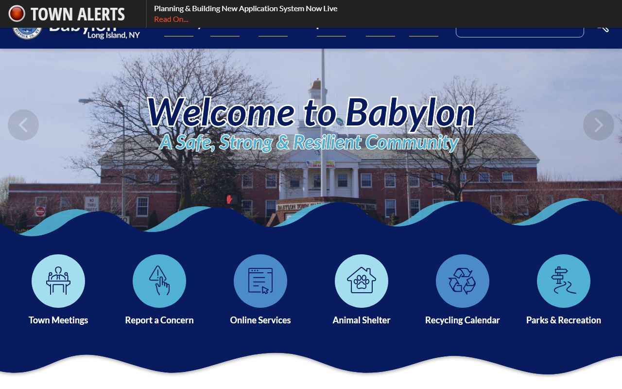 Town of Babylon website booking reports