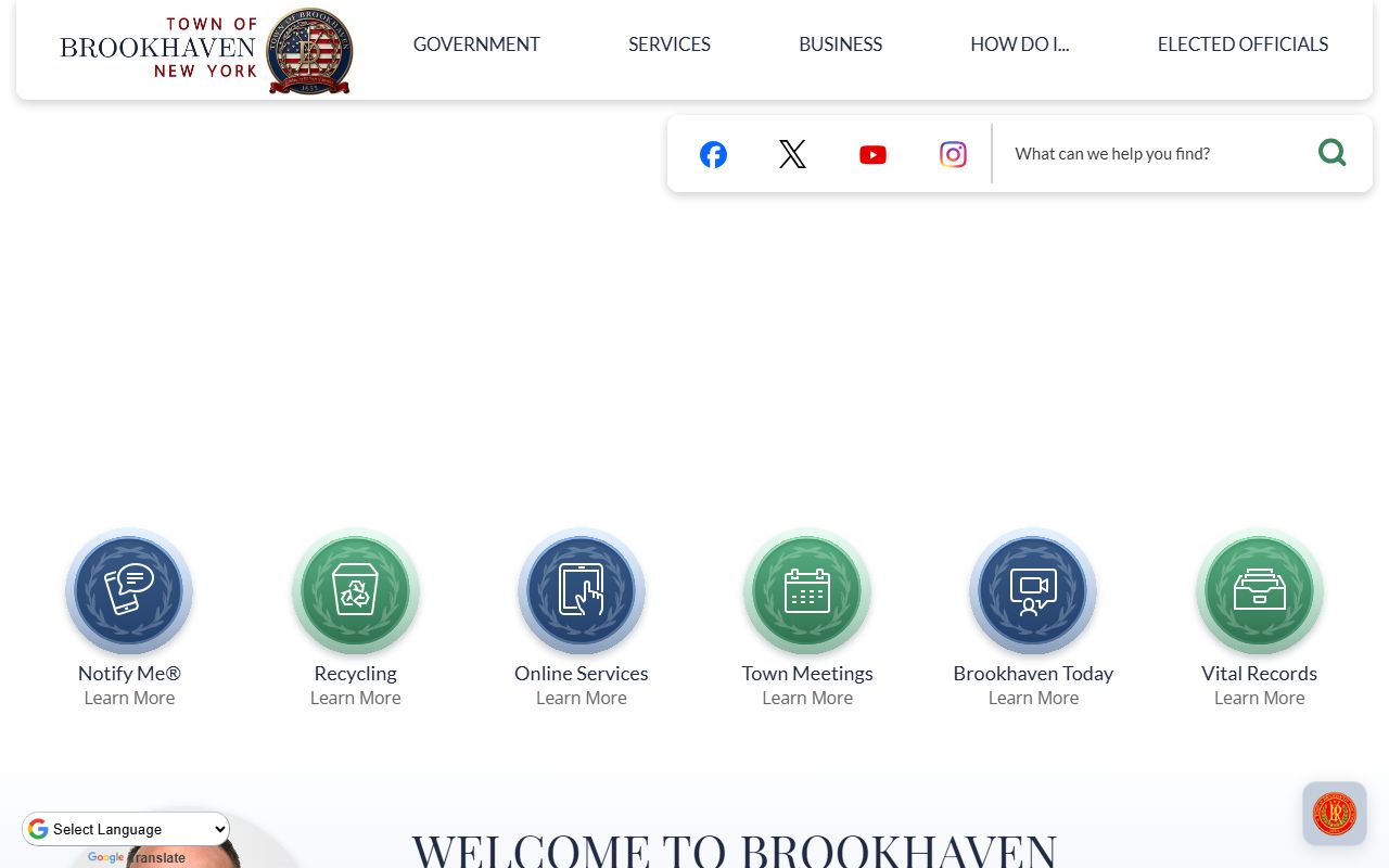 Town of Brookhaven website booking reports