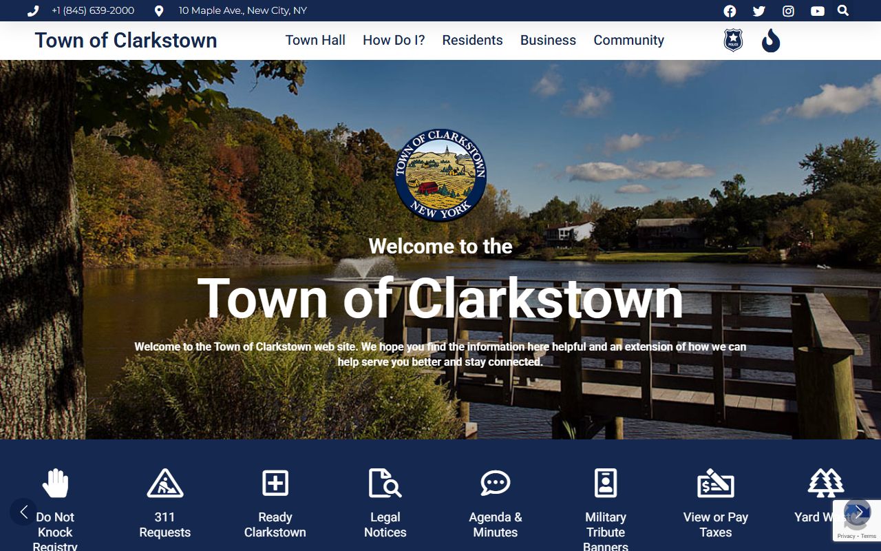 Town of Clarkstown website booking reports