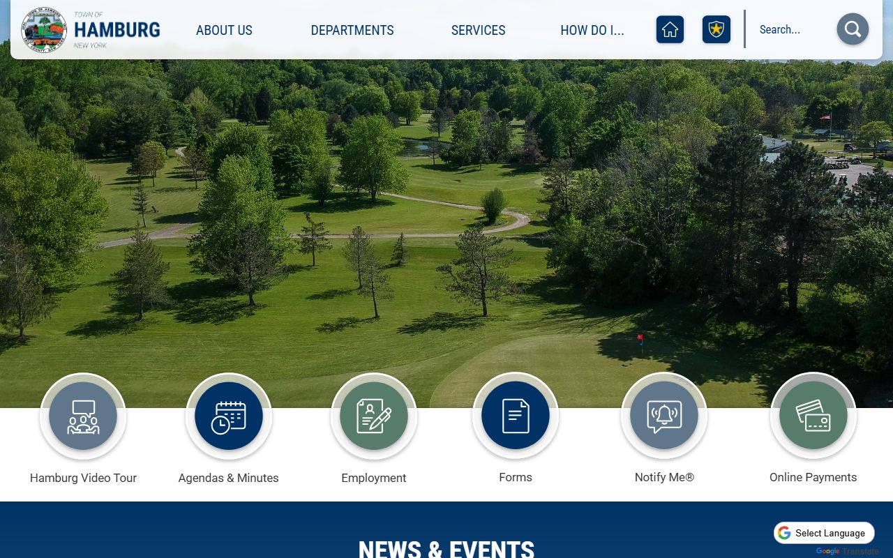 Town of Hamburg website booking reports