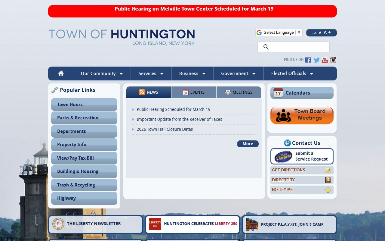 Town of Huntington booking reports resources