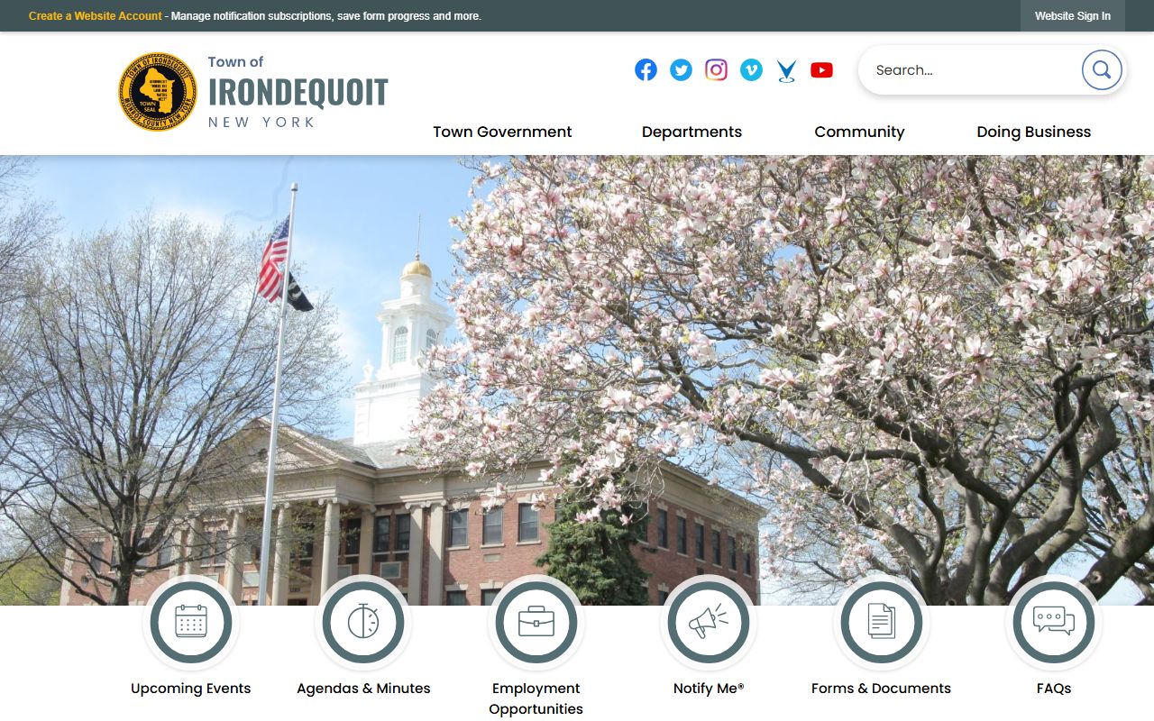Town of Irondequoit booking reports resources