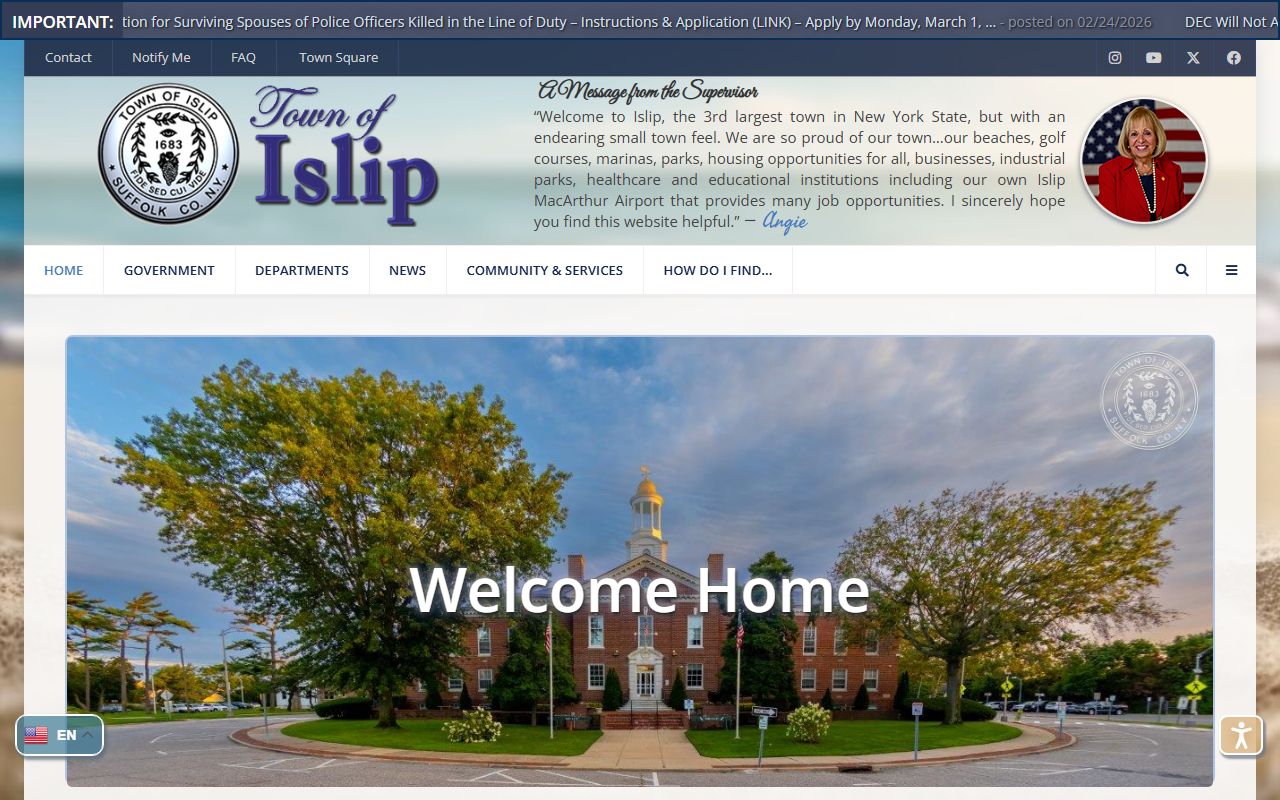 Town of Islip booking reports resources