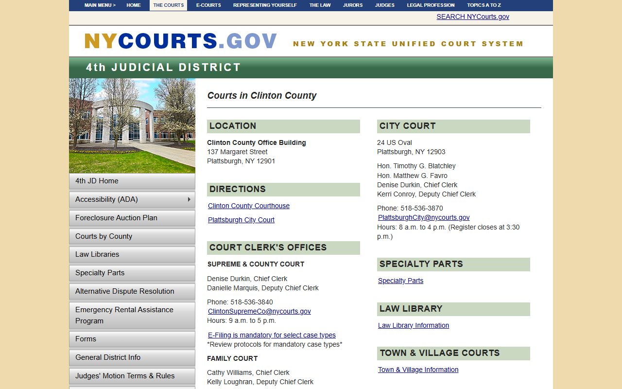Clinton County booking reports court information page