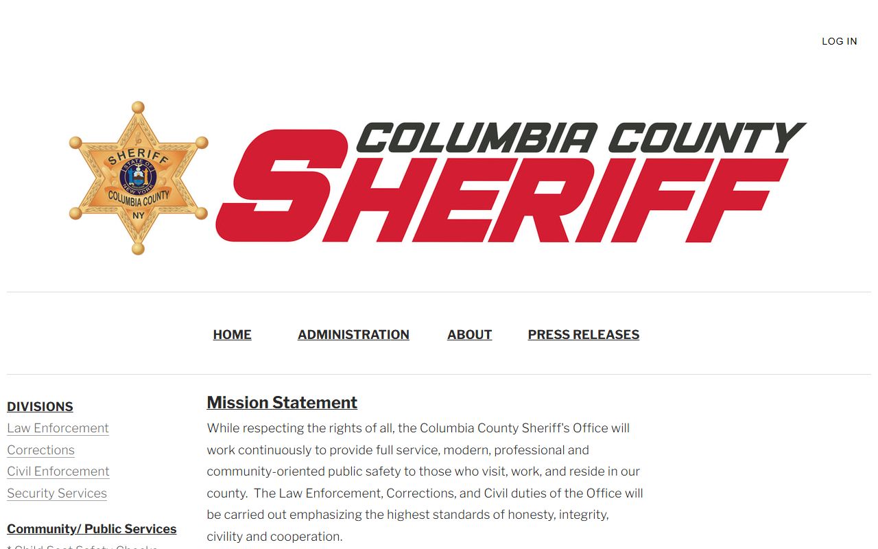 Columbia County Sheriff booking reports