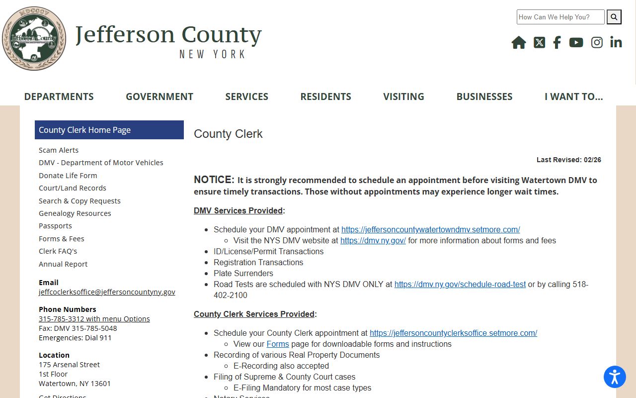 Jefferson County Clerk booking reports records