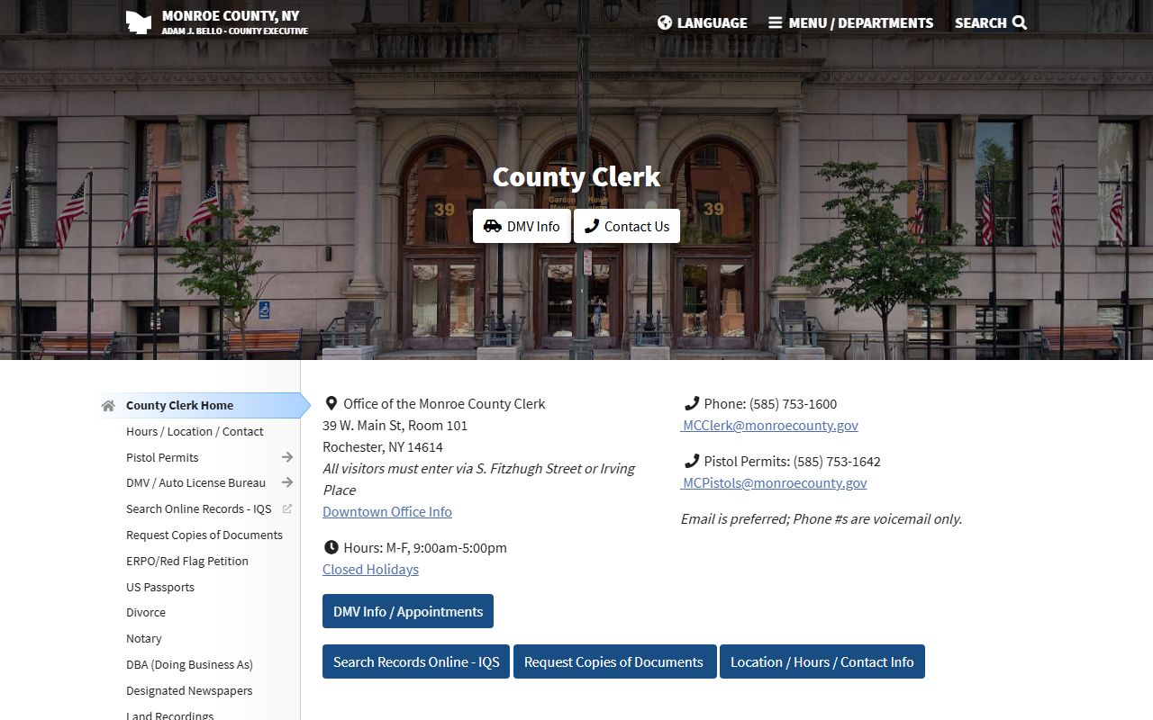Monroe County Clerk booking reports records