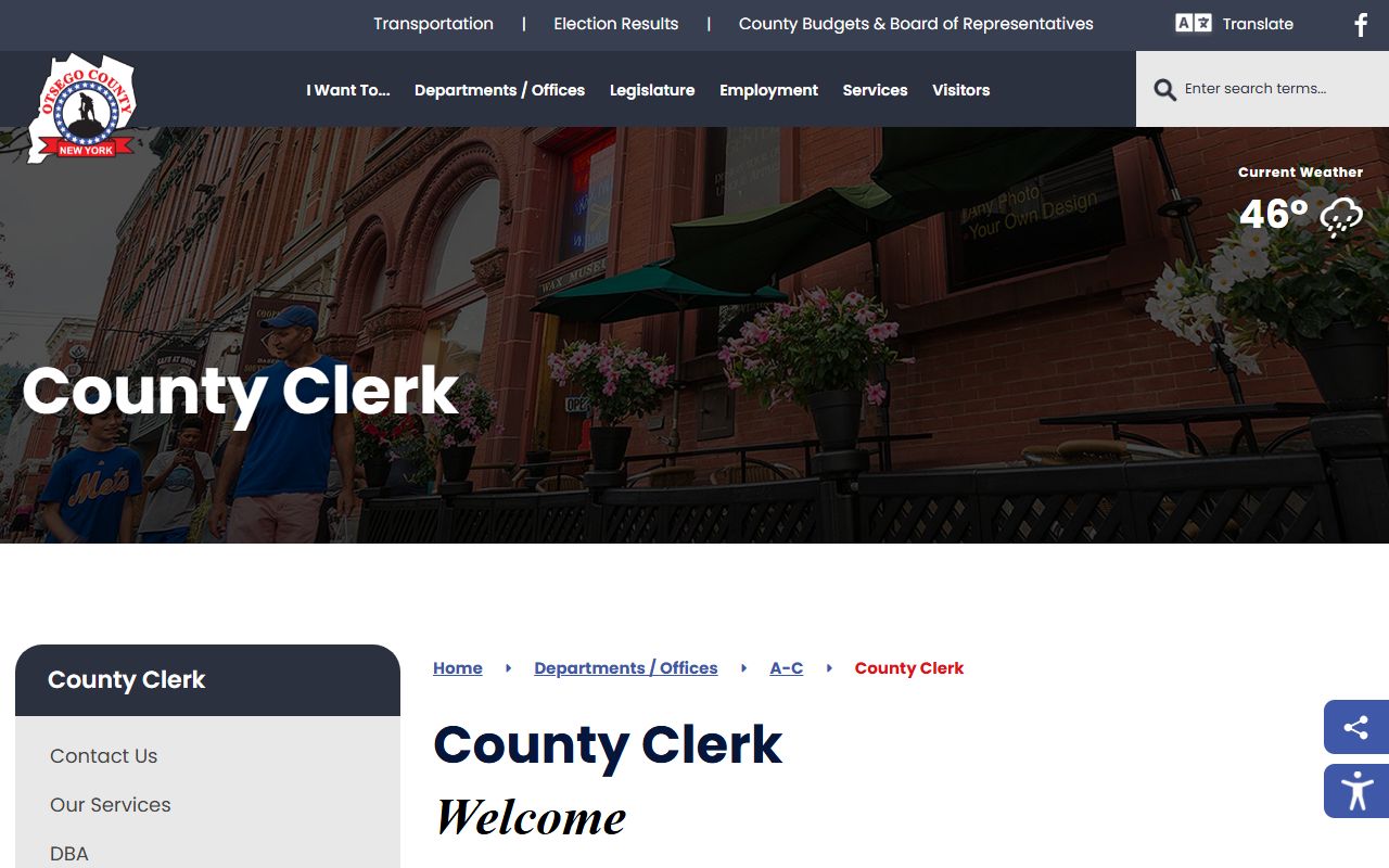 Otsego County Clerk records booking reports