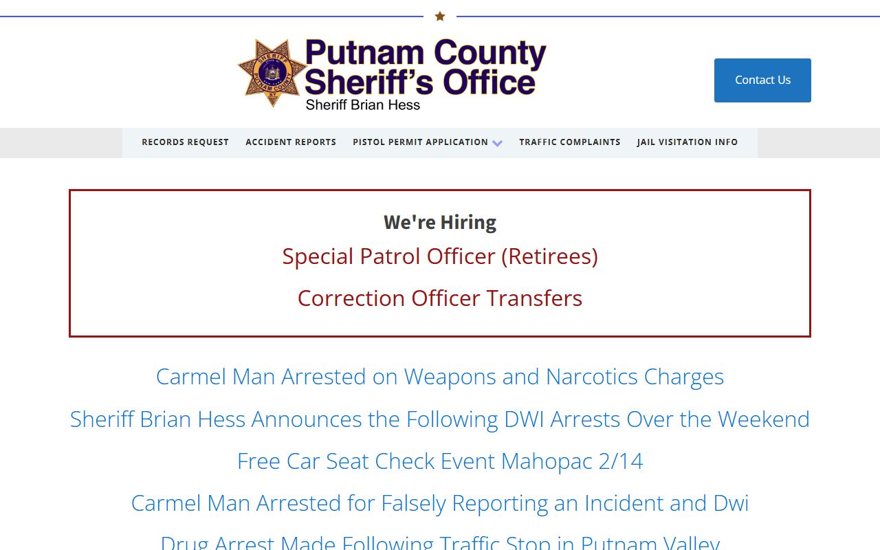 Putnam County Sheriff booking reports