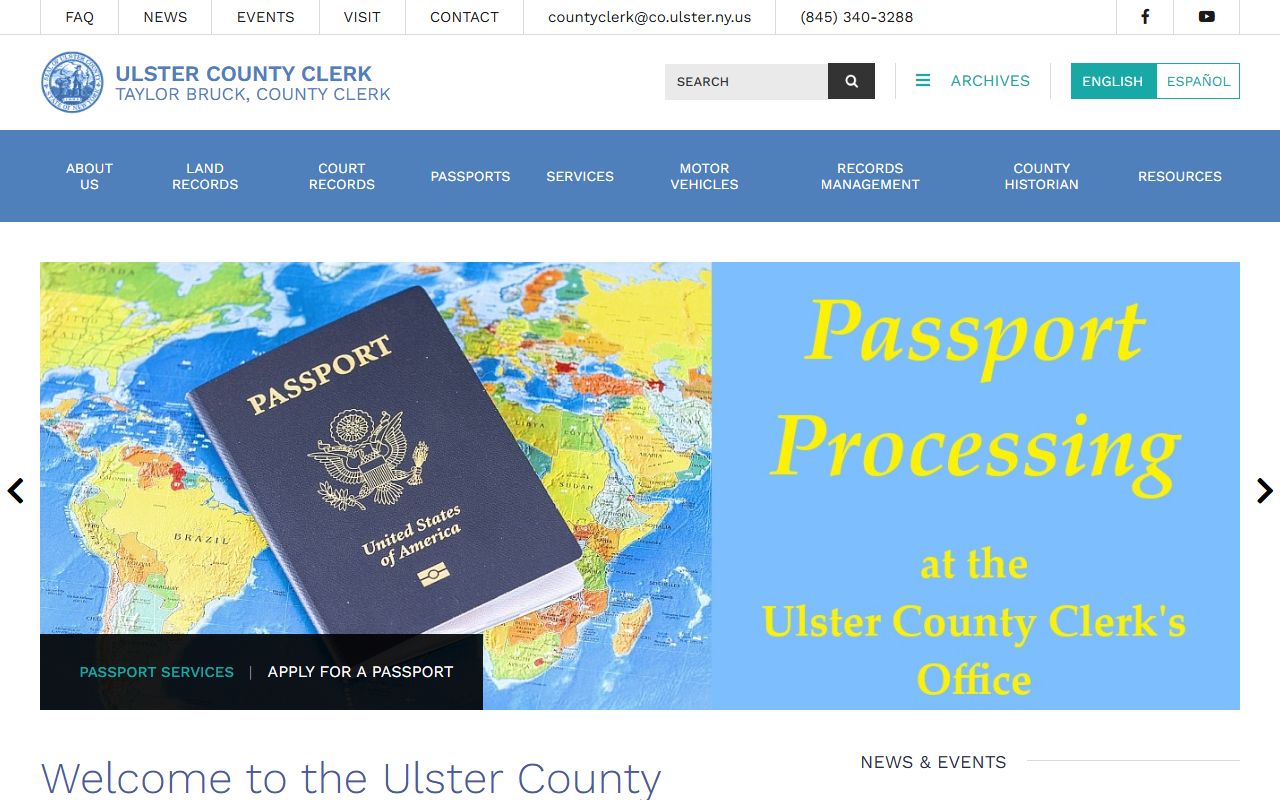 Ulster County Clerk court records booking reports