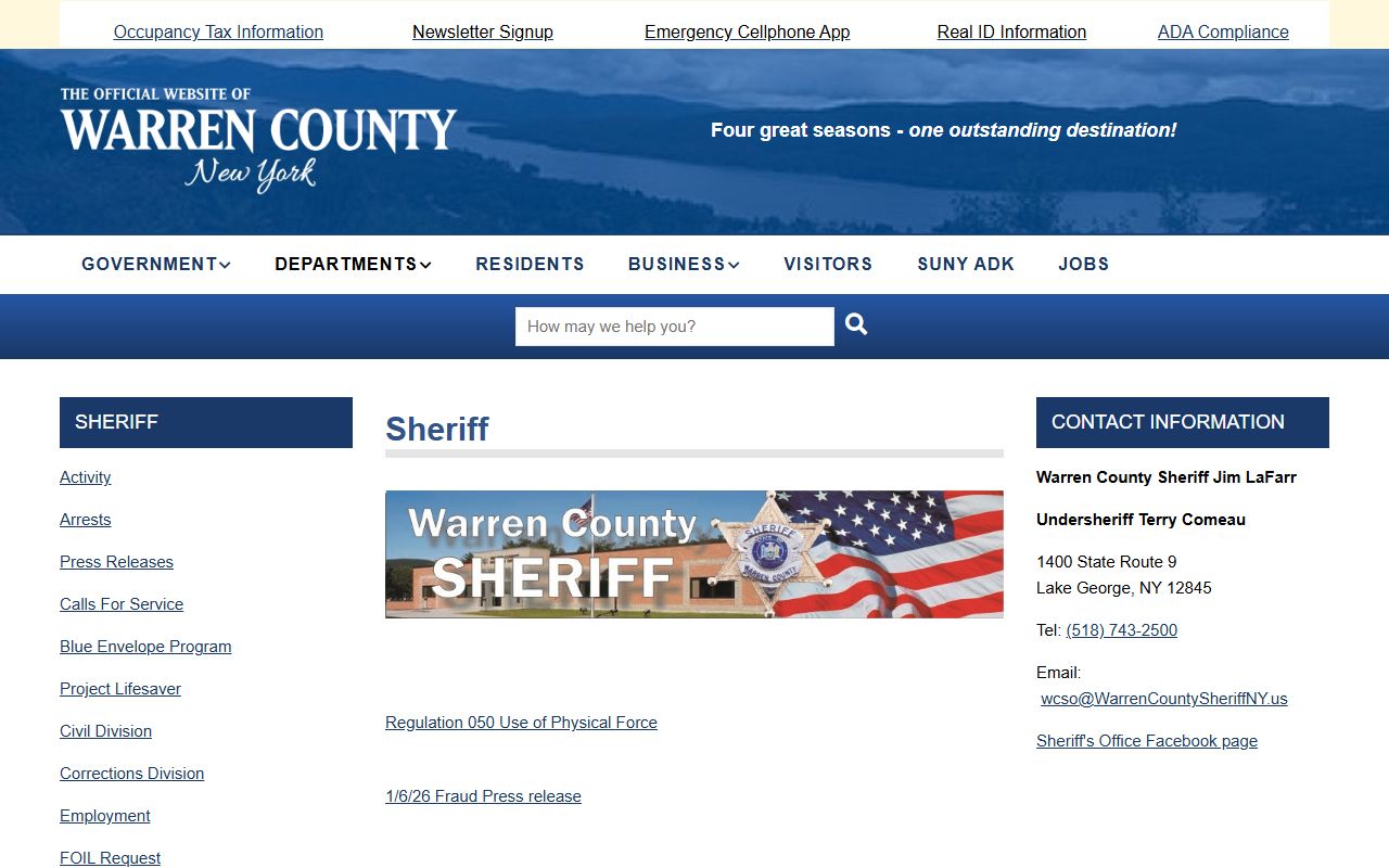 Warren County Sheriff booking reports