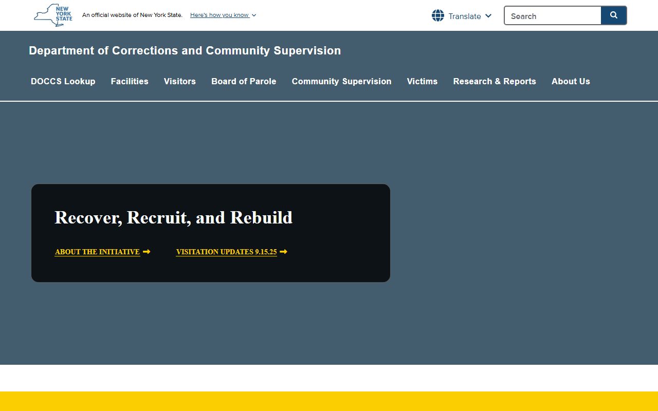 Niagara County New York DOCCS booking reports lookup